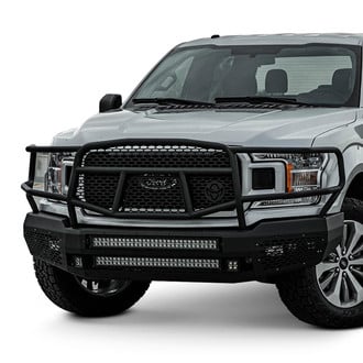 Ranch Hand® - Midnight Series Full Width Black Powder Coated Front HD Bumper with Brush Guard