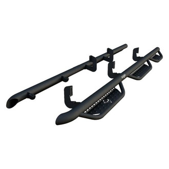 Ranch Hand® - 3" Midnight Wheel-to-Wheel Black Round Nerf Step Bars