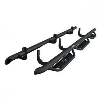 Ranch Hand® - 3" Midnight Wheel-to-Wheel Black Round Nerf Step Bars