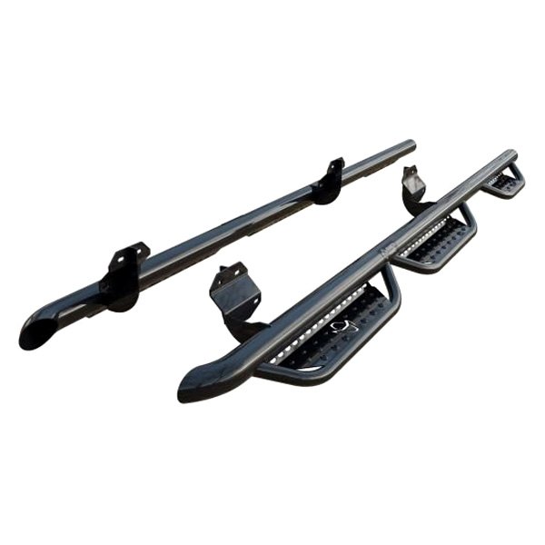 Ranch Hand® - 3" Wheel-to-Wheel Black Round Nerf Step Bars