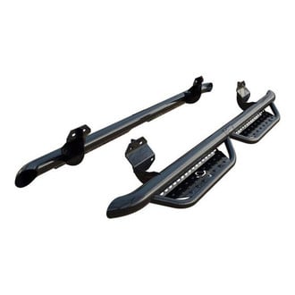 Ranch Hand® - 3" Wheel-to-Wheel Black Round Nerf Step Bars