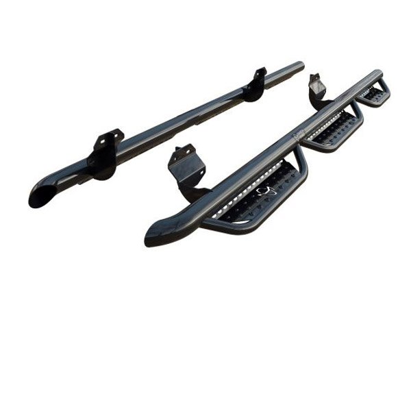 Ranch Hand® - 3" Wheel-to-Wheel Black Round Nerf Step Bars