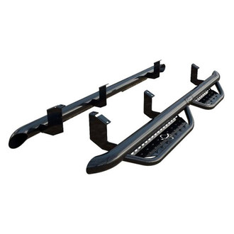 Ranch Hand® - 3" Cab Length Black Round Nerf Step Bars