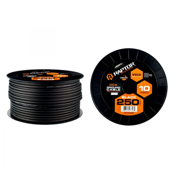 Raptor® - Vice Series 10 AWG Single 250' Black Stranded GPT Power Cable