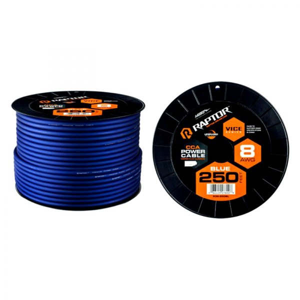 Raptor® - Vice Series 8 AWG Single 250' Blue Stranded GPT Power Cable