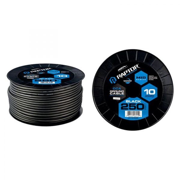 Raptor® - Mid Series 10 AWG Single 250' Black Stranded GPT Power Cable