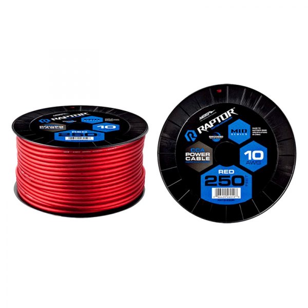 Raptor® - Mid Series 10 AWG Single 250' Red Stranded GPT Power Cable