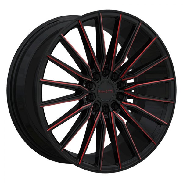 RAVETTI® - M18 Black with Red Milled Accents
