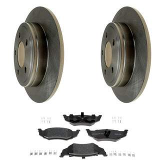 Raybestos® - R-Line™ Plain Rear Brake Kit with Semi-Metallic Pads
