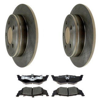 Raybestos® - R-Line™ Plain Rear Brake Kit with Ceramic Pads