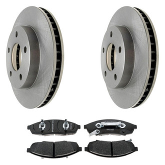 Raybestos® - R-Line™ Plain Front Brake Kit with Semi-Metallic Pads