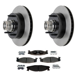 Raybestos® - R-Line™ Plain Front Brake Kit with Semi-Metallic Pads