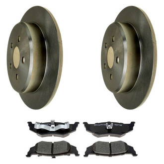 Raybestos® - R-Line™ Plain Rear Brake Kit with Ceramic Pads