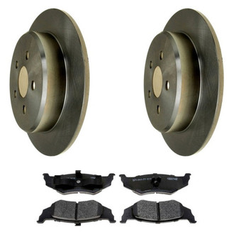 Raybestos® BNDL-1269-31017329 - R-Line™ Plain Rear Brake Kit with Semi-Metallic Pads
