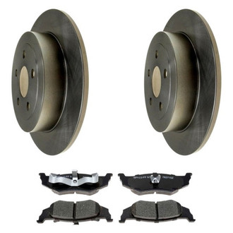Raybestos® - R-Line™ Plain Rear Brake Kit with Ceramic Pads