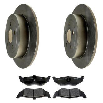 Raybestos® - R-Line™ Plain Rear Brake Kit with Semi-Metallic Pads