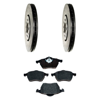 Raybestos® - R-Line™ Plain Front Brake Kit with Semi-Metallic Pads