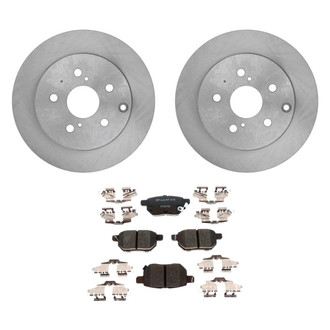 Raybestos® - R-Line™ Plain Rear Brake Kit with Ceramic Pads