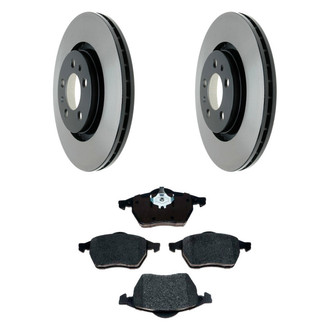 Raybestos® - R-Line™ Plain Front Brake Kit with Semi-Metallic Pads