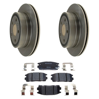 Raybestos® - R-Line™ Plain Rear Brake Kit with Ceramic Pads