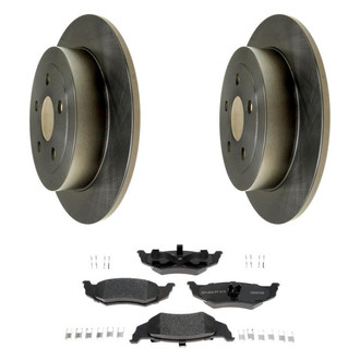 Raybestos® - R-Line™ Plain Rear Brake Kit with Semi-Metallic Pads