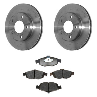 Raybestos® - R-Line™ Plain Front Brake Kit with Semi-Metallic Pads