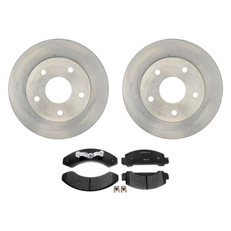 Raybestos® - R-Line™ 1-Piece Brake Kit with Semi-Metallic Brake Pads