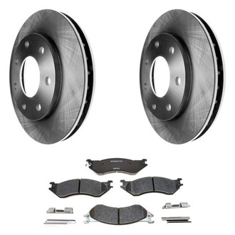 Raybestos® - R-Line™ Plain Front Brake Kit with Semi-Metallic Pads
