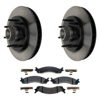 Raybestos® - R-Line™ Plain Front Brake Kit with Semi-Metallic Pads