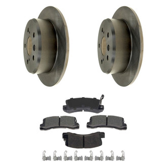 Raybestos® - R-Line™ Plain Rear Brake Kit with Ceramic Pads