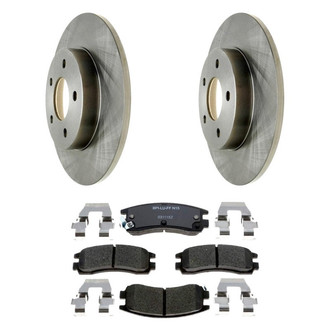 Raybestos® - R-Line™ Plain Rear Brake Kit with Ceramic Pads