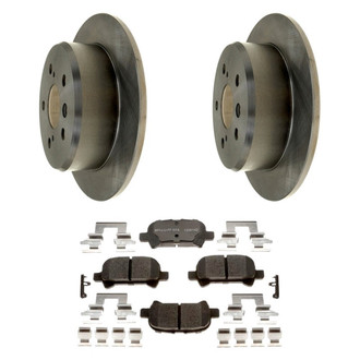Raybestos® - R-Line™ Plain Rear Brake Kit with Ceramic Pads