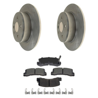 Raybestos® - R-Line™ Plain Rear Brake Kit with Ceramic Pads