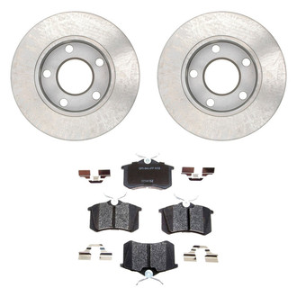 Raybestos® - R-Line™ Plain Rear Brake Kit with Semi-Metallic Pads