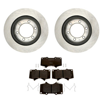 Raybestos® - R-Line™ 1-Piece Brake Kit with Semi-Metallic Brake Pads