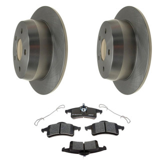 Raybestos® - R-Line™ Plain Rear Brake Kit with Semi-Metallic Pads