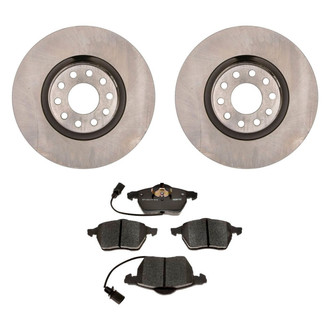 Raybestos® - R-Line™ 1-Piece Brake Kit with Semi-Metallic Brake Pads