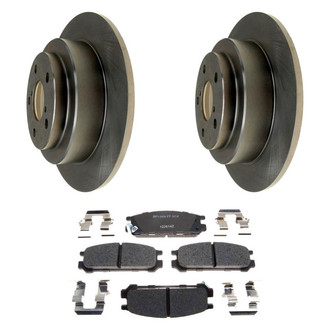 Raybestos® - R-Line™ Plain Rear Brake Kit with Semi-Metallic Pads