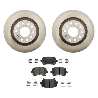 Raybestos® - R-Line™ Plain Rear Brake Kit with Ceramic Pads