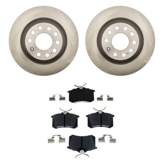 Raybestos® - R-Line™ Plain Rear Brake Kit with Semi-Metallic Pads