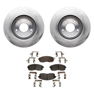 Raybestos® - R-Line™ Plain Front Brake Kit with Semi-Metallic Pads