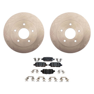 Raybestos® - R-Line™ Plain Rear Brake Kit with Ceramic Pads