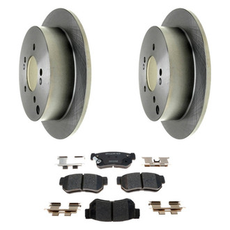 Raybestos® - R-Line™ Plain Rear Brake Kit with Ceramic Pads