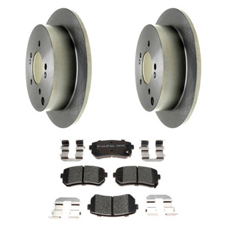 Raybestos® - R-Line™ Plain Rear Brake Kit with Ceramic Pads