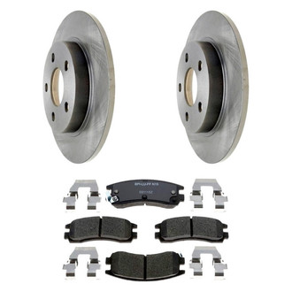 Raybestos® - R-Line™ Plain Rear Brake Kit with Ceramic Pads