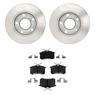 Raybestos® - R-Line™ Plain Rear Brake Kit with Semi-Metallic Pads