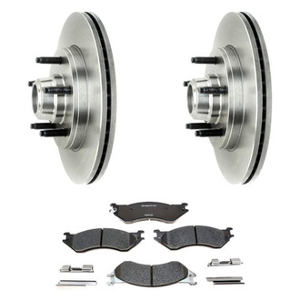 Raybestos® - R-Line™ Plain Front Brake Kit with Semi-Metallic Pads