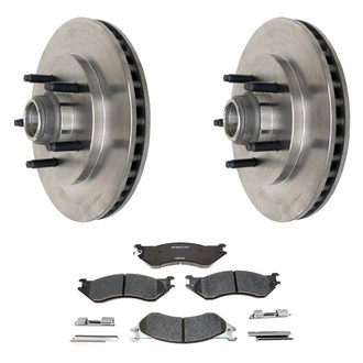 Raybestos® - R-Line™ Plain Brake Kit with Semi-Metallic Pads