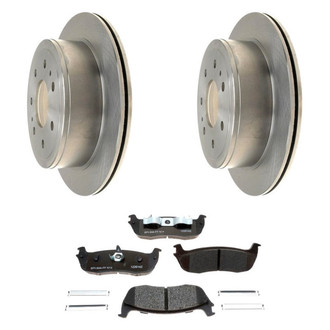 Raybestos® - R-Line™ Plain Rear Brake Kit with Semi-Metallic Pads
