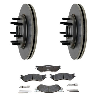 Raybestos® - R-Line™ Plain Front Brake Kit with Semi-Metallic Pads